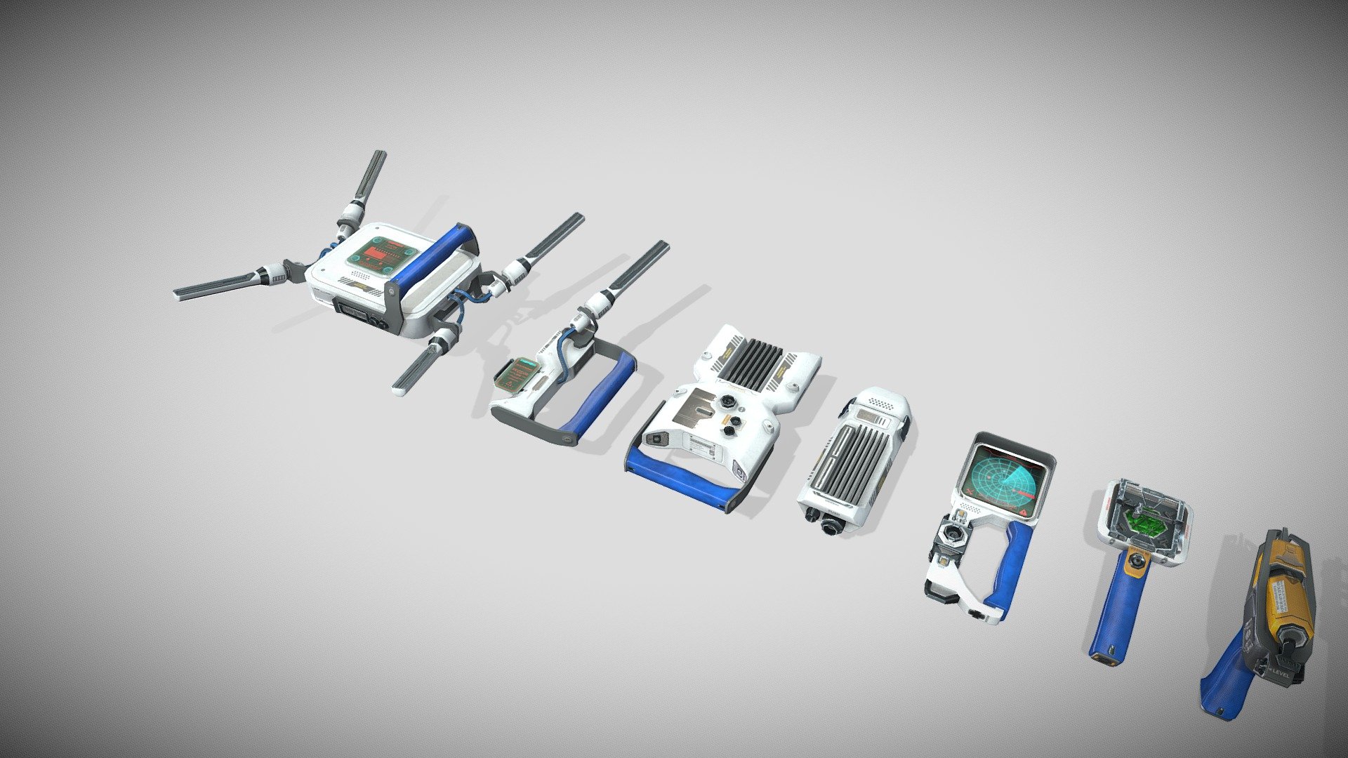 Toolkit Scifi Devices Set 3D model by obey.art [0fdea0e] Sketchfab