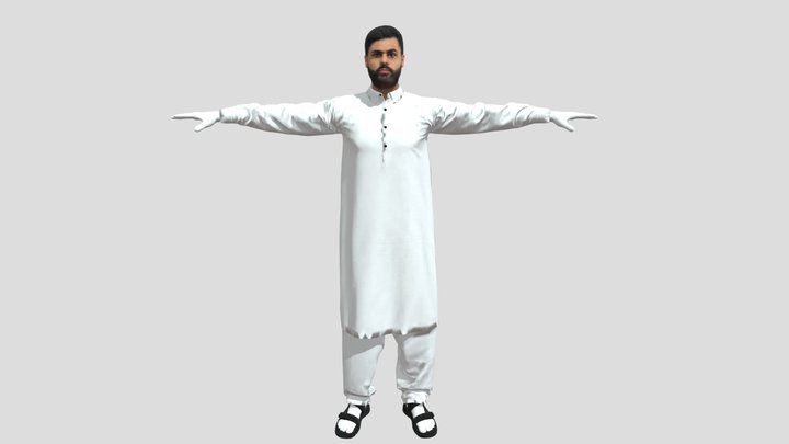 Shalwar Kameez Man / Pakistani / muslim 3D Model