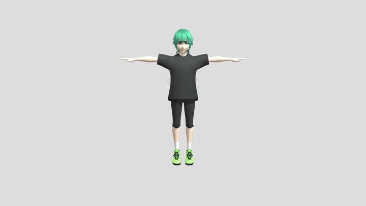 Anime Model Boy Rigged 3D Model