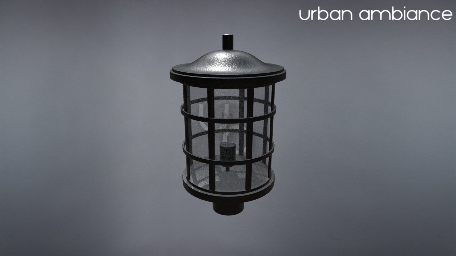 Luxury Craftsman Outdoor Post Light, 17.25H x 10W, Natural Black Finish, Vienna Collection UQL1046