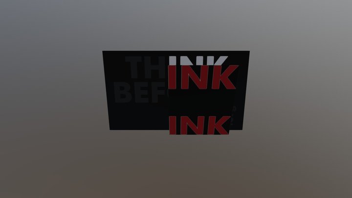 Think Before Ink LOGO1 3D Model
