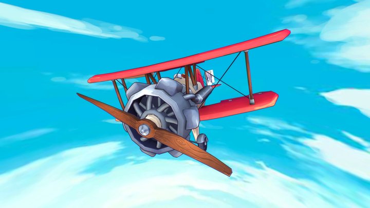 DAE The Flying Circus - Bucker Jungmeister 3D Model