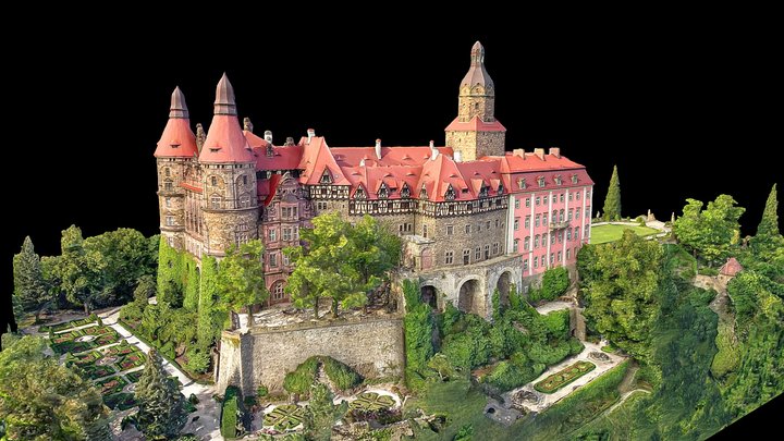 Książ Castel 3D Model