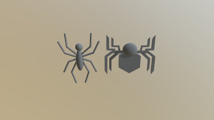 Spider Man logos 3D Model