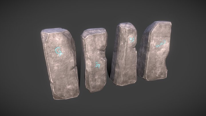 Fantasy Ruin Rocks 3D Model