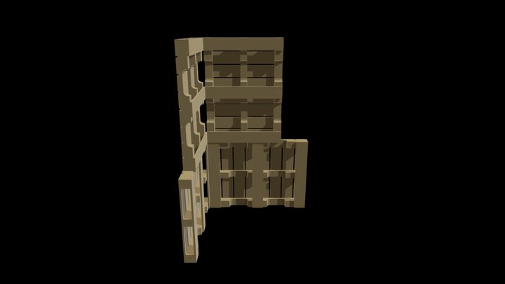 Pallet Fort 4 1 3D Model