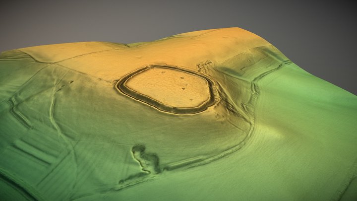 Liddington Castle, Wiltshire (Badbury Camp) (UK) – Free 3D Model STL