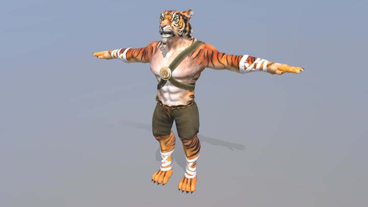 Tiger Warrior 3D Model