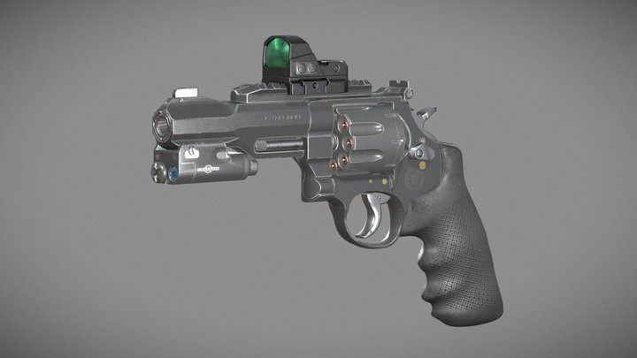 Revolver S&W M&P R8 357 Magnum 3D Model
