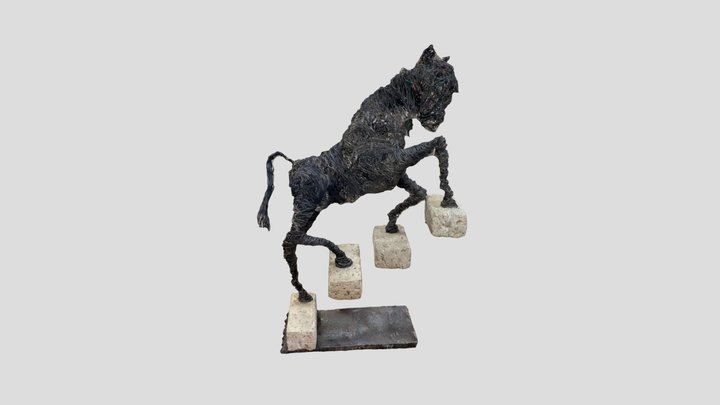 Horse climbing stairs 3D Model