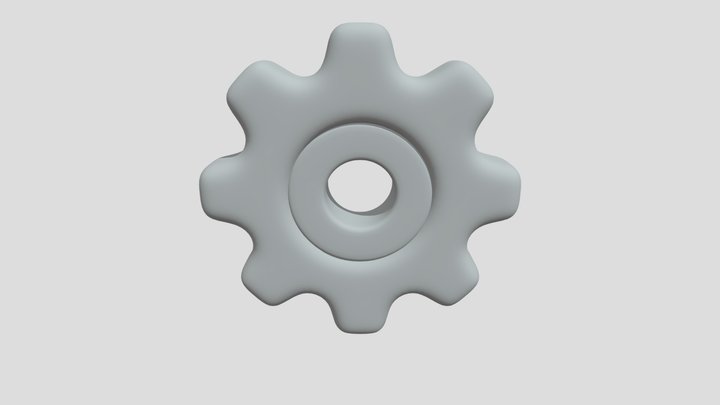 Gear 3D Icon 3D Model