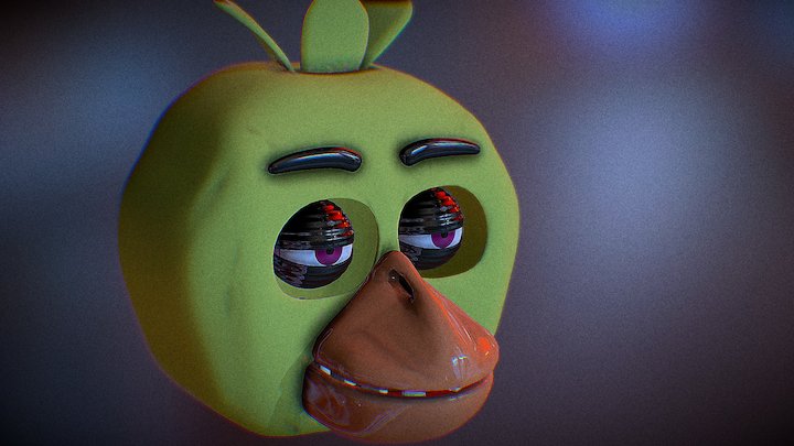 Chica Head (LowPolyVersion) 3D Model