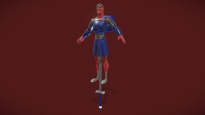 Personnage_Texturing_examen_Q2_HEAJ 3D Model