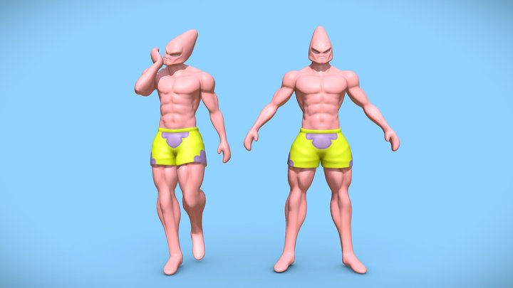 Patrick Star Muscled 3D 3D Model