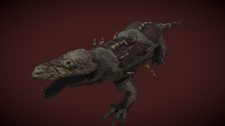 High-quality version of SCP-682!! 3D Model