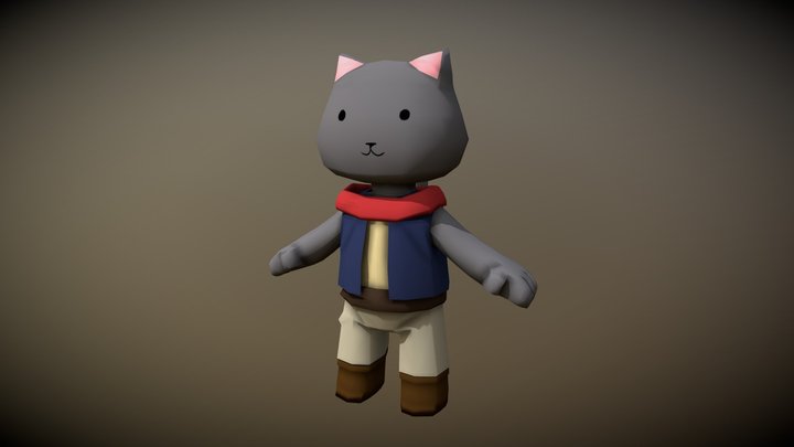 Cat Character 3D Model