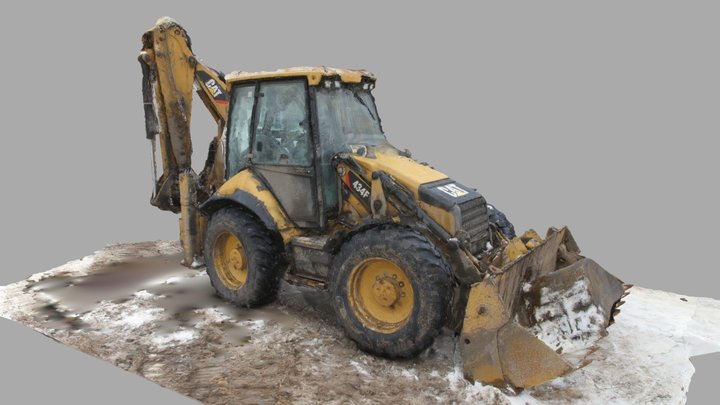 Экскаватор Погрузчик, excavator-loader 3D Model