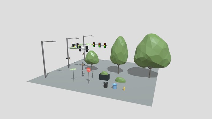 City Props Pack 3D Model