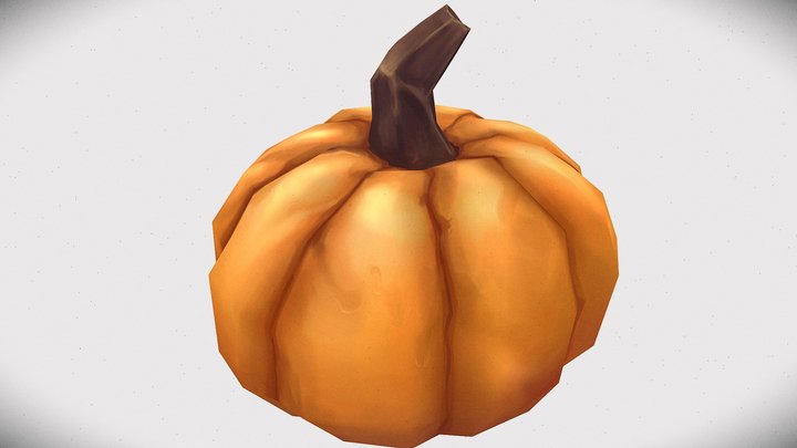 Halloween Pumpkin - stylized, handpainted 3D Model