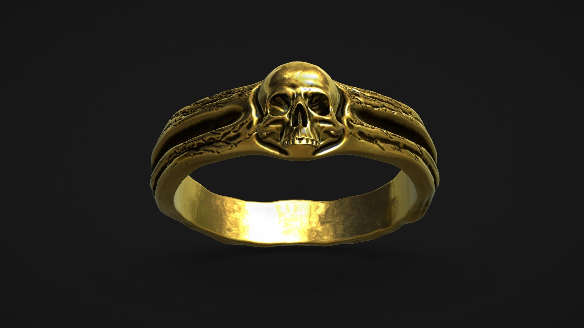 Anel Skull Bone (Brass) - 3D model by Skive Jewelry (@SKIVE) [0fecbaf ...