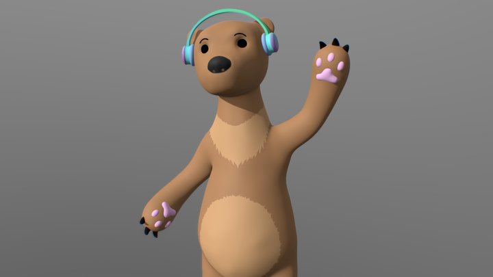 Gaming Bear 3D Model