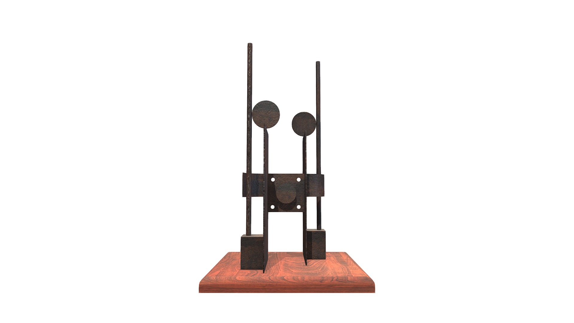3D model La Pareja - This is a 3D model of the La Pareja. The 3D model is about a desk with a chair and a microphone.