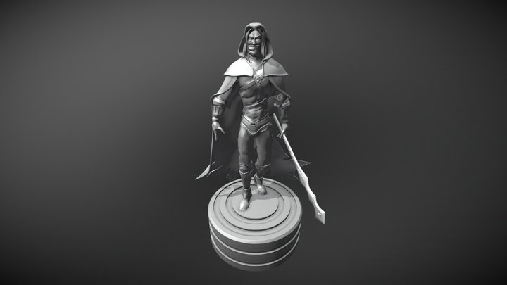 Warlock Figurine first try 3D Model