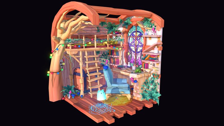 DAE Crib - "Damn it, it´s a ghost cat!" 3D Model