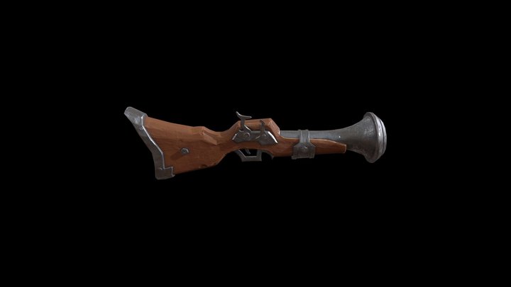 stylized pirate gun 3D Model