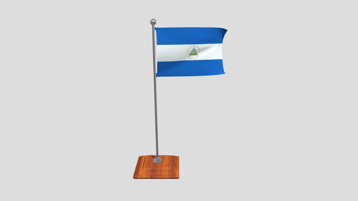 Nicaragua Flag – Free 3D Model STL
