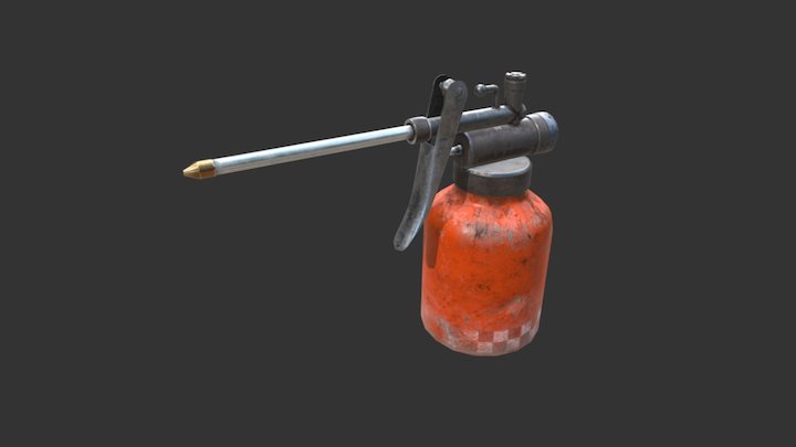 Oil Can Low Poly Model 3D Model