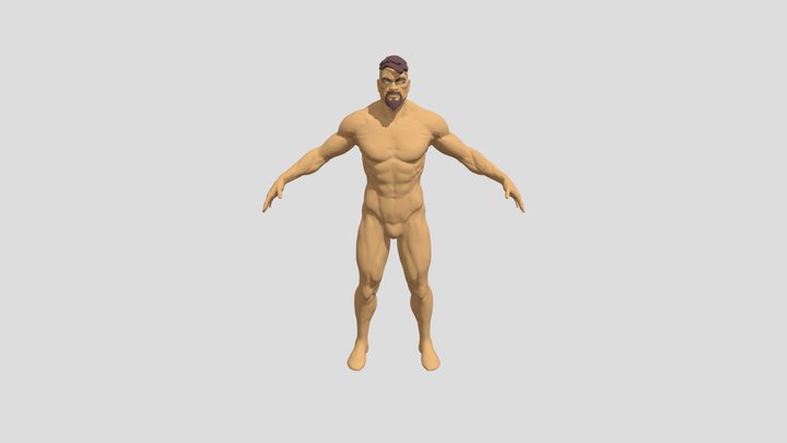 Male Base Mesh Jacked  (Free Download) 3D Model