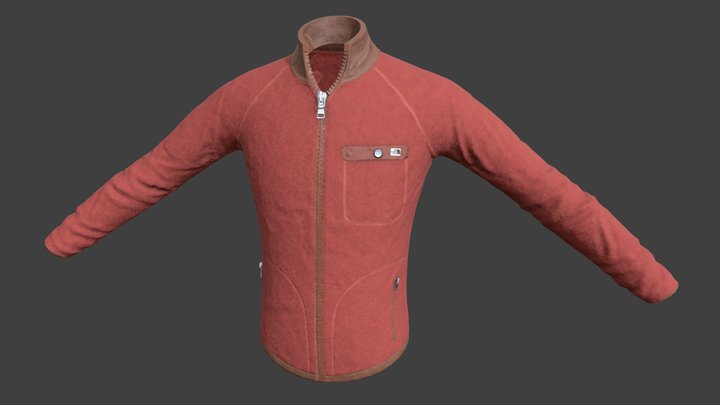 North Face Men's Gordon Lyons Full-Zip Jacket 3D Model