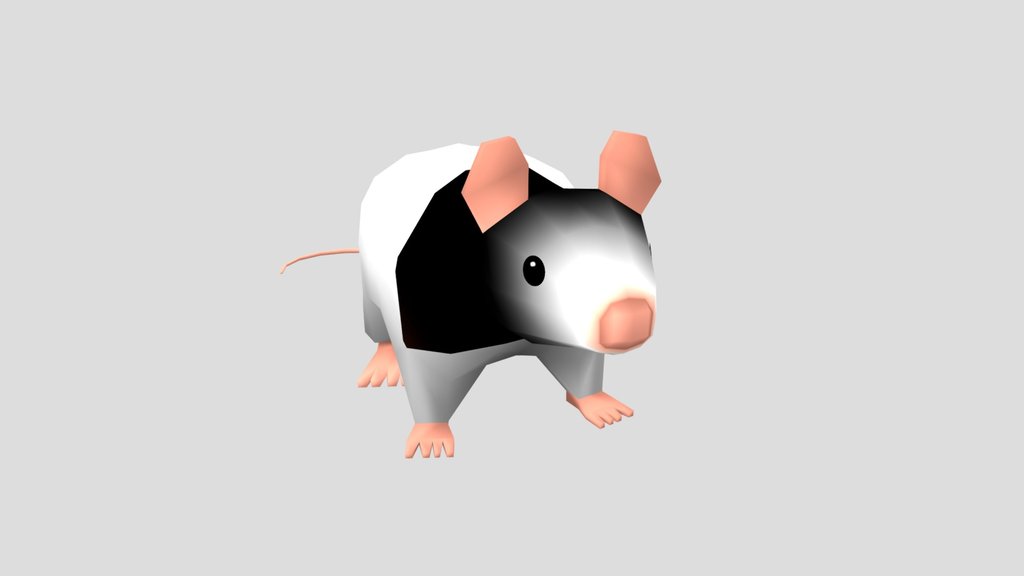 Low-poly rat