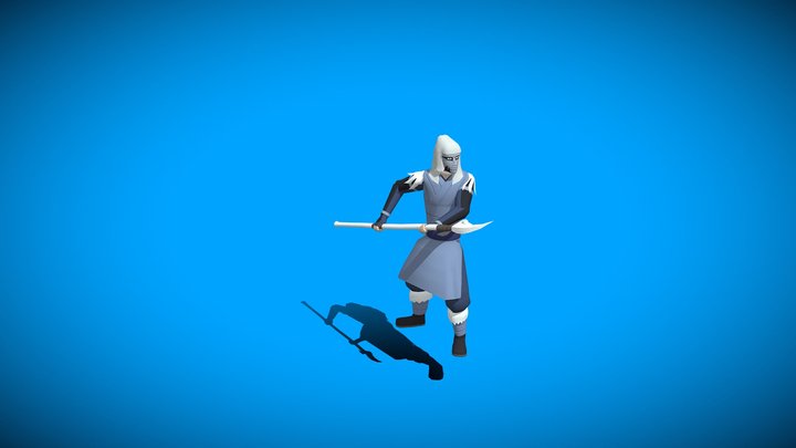 Water Tribe Warrior 3D Model