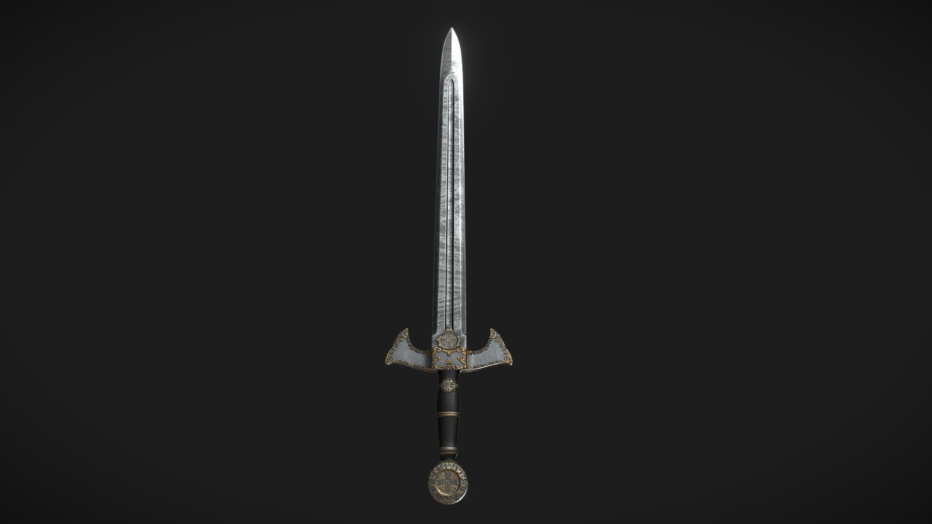 Gothic Bastard Sword 3D model by Waterfowl Games (WaterfowlGames