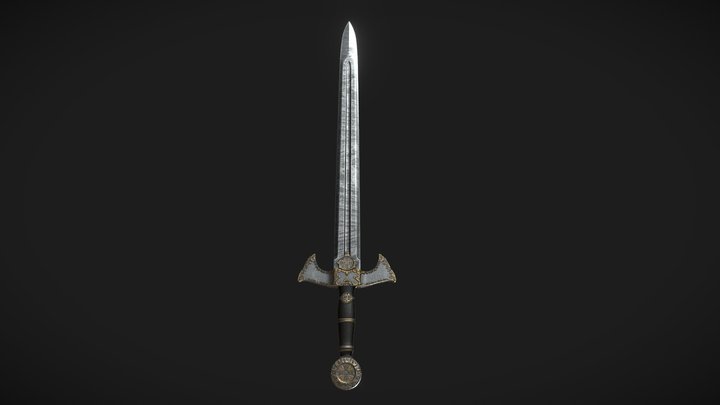 Gothic Bastard Sword 3D Model