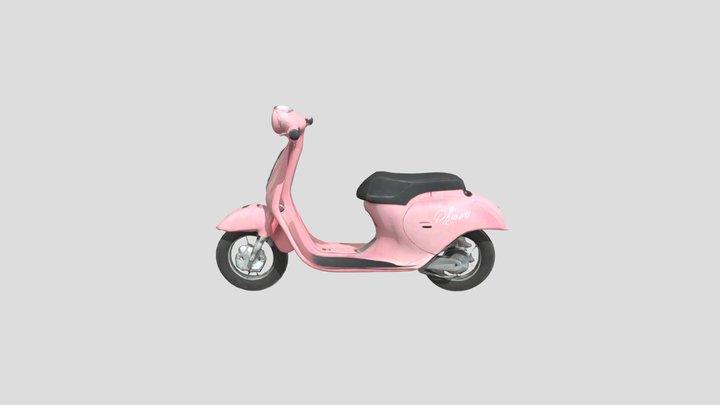 Pink Scooter 3D Model