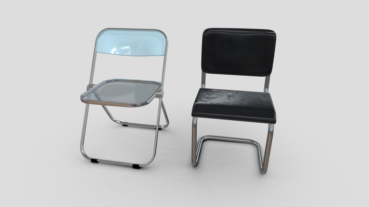 Cushion Folding Chair - 3D Model by dcbittorf