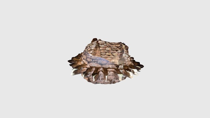 Nuraghe Arrubiu H tower, Orroli, Sardinia. 3D Model