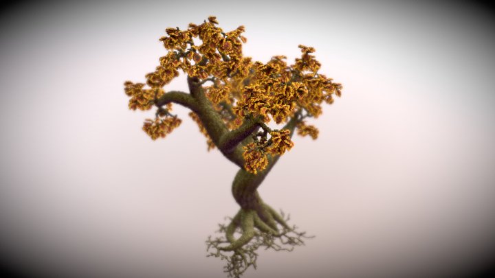 Minecraft Fall Oak Tree 3D Model