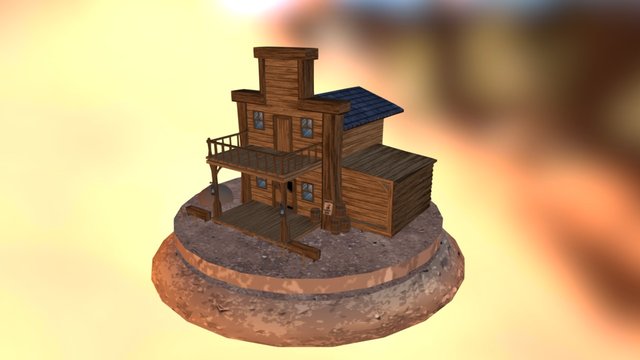 Old West Diorama 3D Model