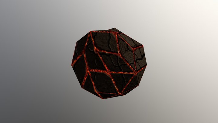 Rocha Flamejante 3D Model