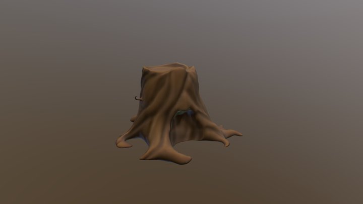 Stylised Treestump 3D Model