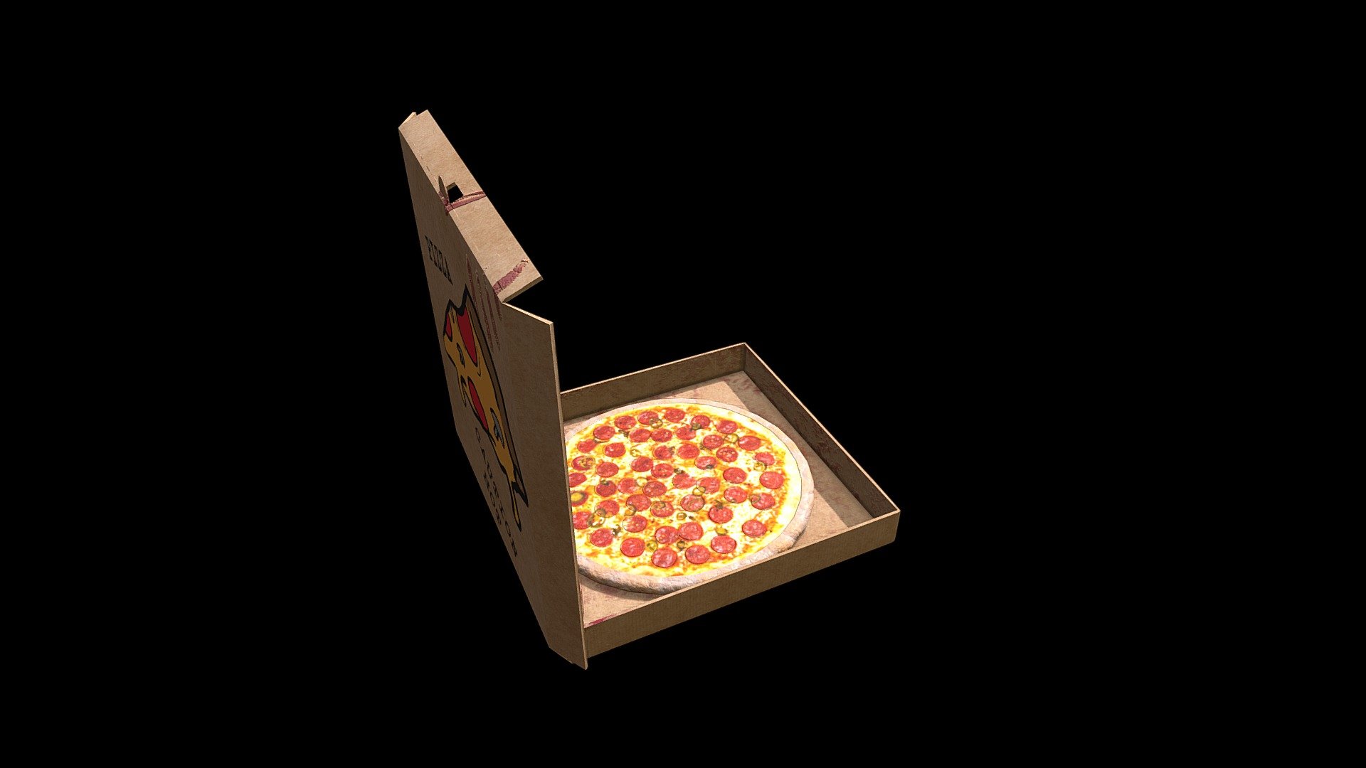 Pizza And Pizza Box Free - Download Free 3d Model By Ammediagames 