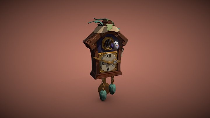 Cuckoo Clock - Stylized Style 3D Model