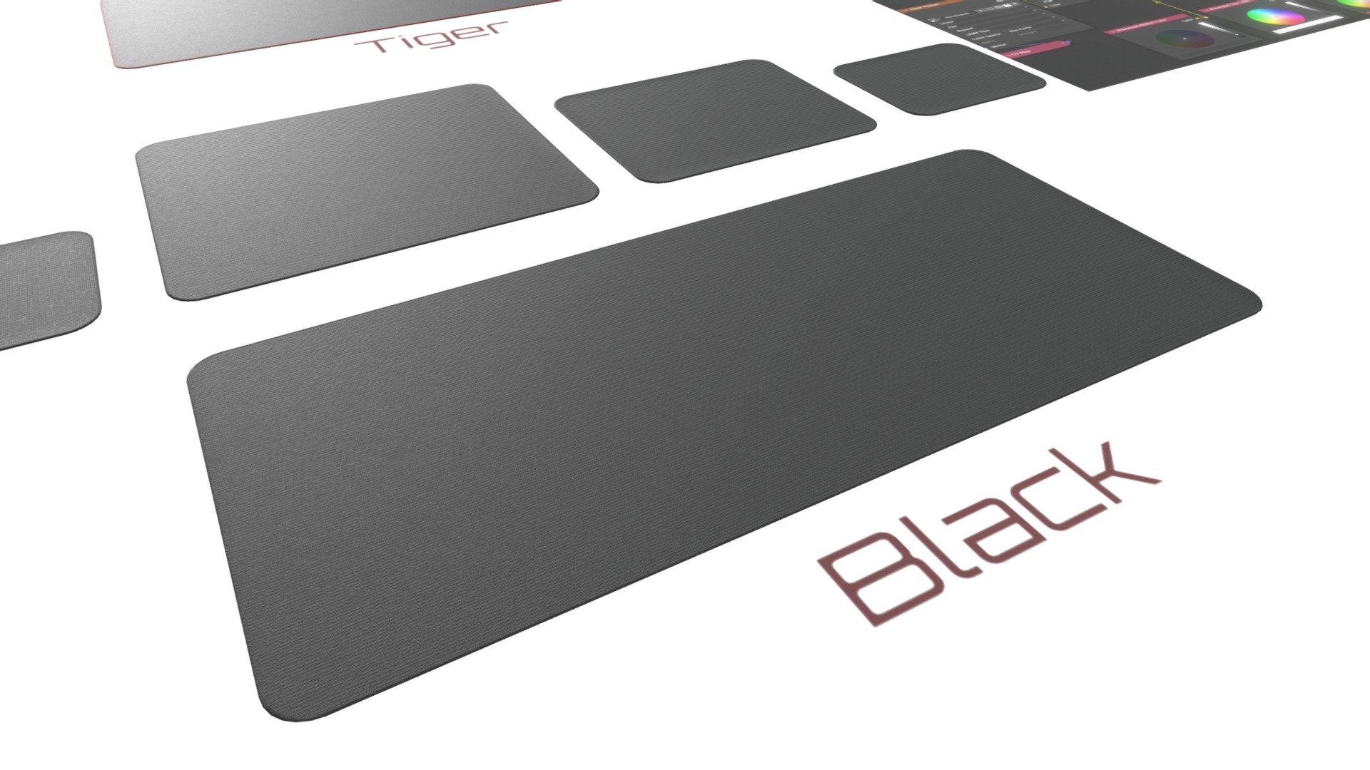 Customizable Mousepad in 4 sizes [LP][ANIM] Download Free 3D model by