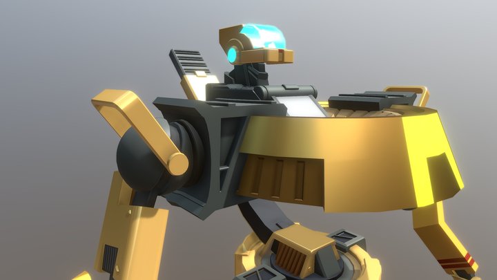 XYZ Details 3 Robot Circle Blade Boy 3D Model
