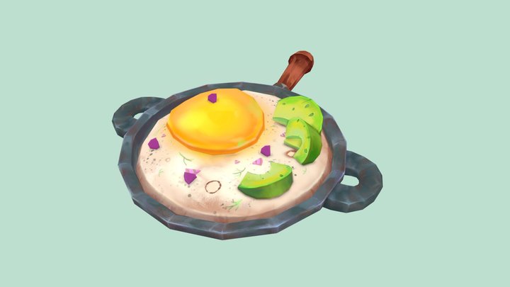 Stylized frying pan 3D Model