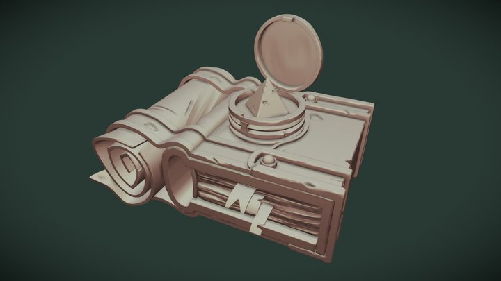 Explorer's Book 3D Model
